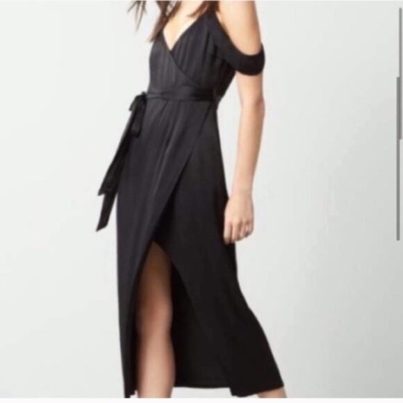 NWT Bardot Leah satin wrap dress - Picture 4 of 9